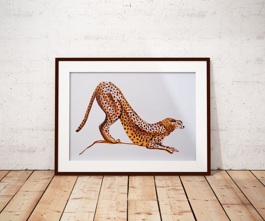 Oeuvre originale - Guépard accroupi