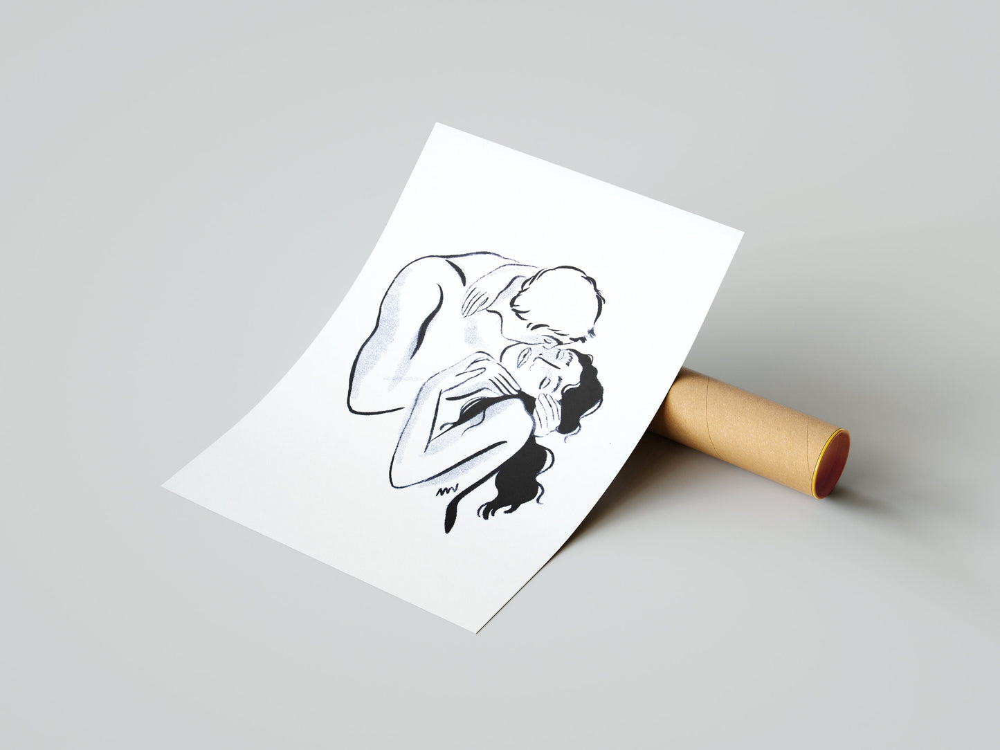 Risographie « The kiss »