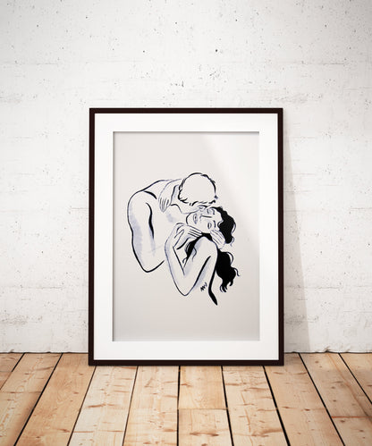 Risographie « The kiss »