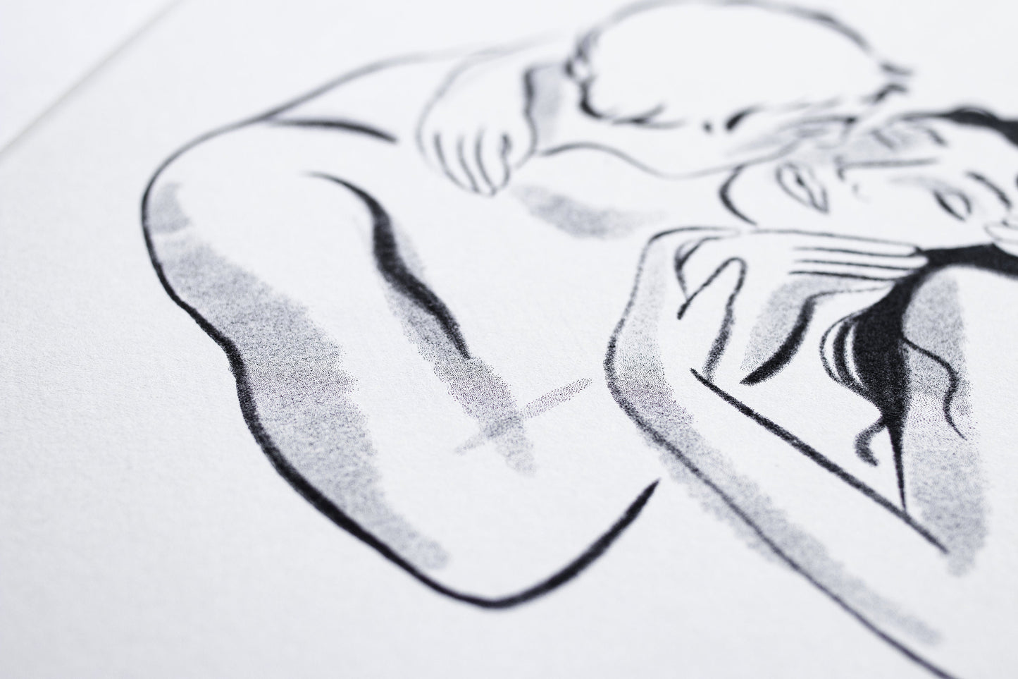 Risographie « The kiss »