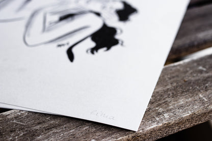 Risographie « The kiss »