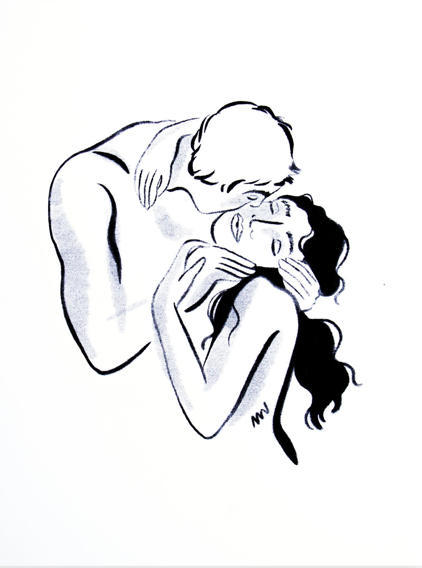 Risographie « The kiss »