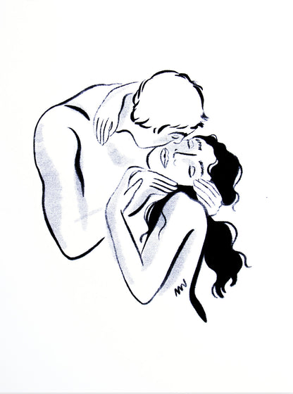 Risographie « The kiss »