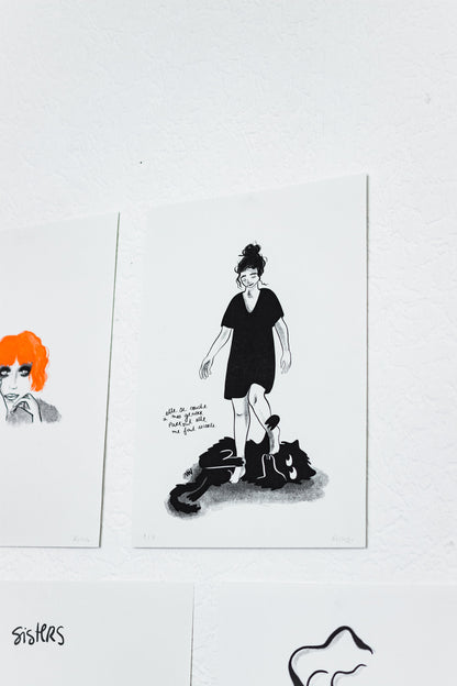 Risographie "solitude"