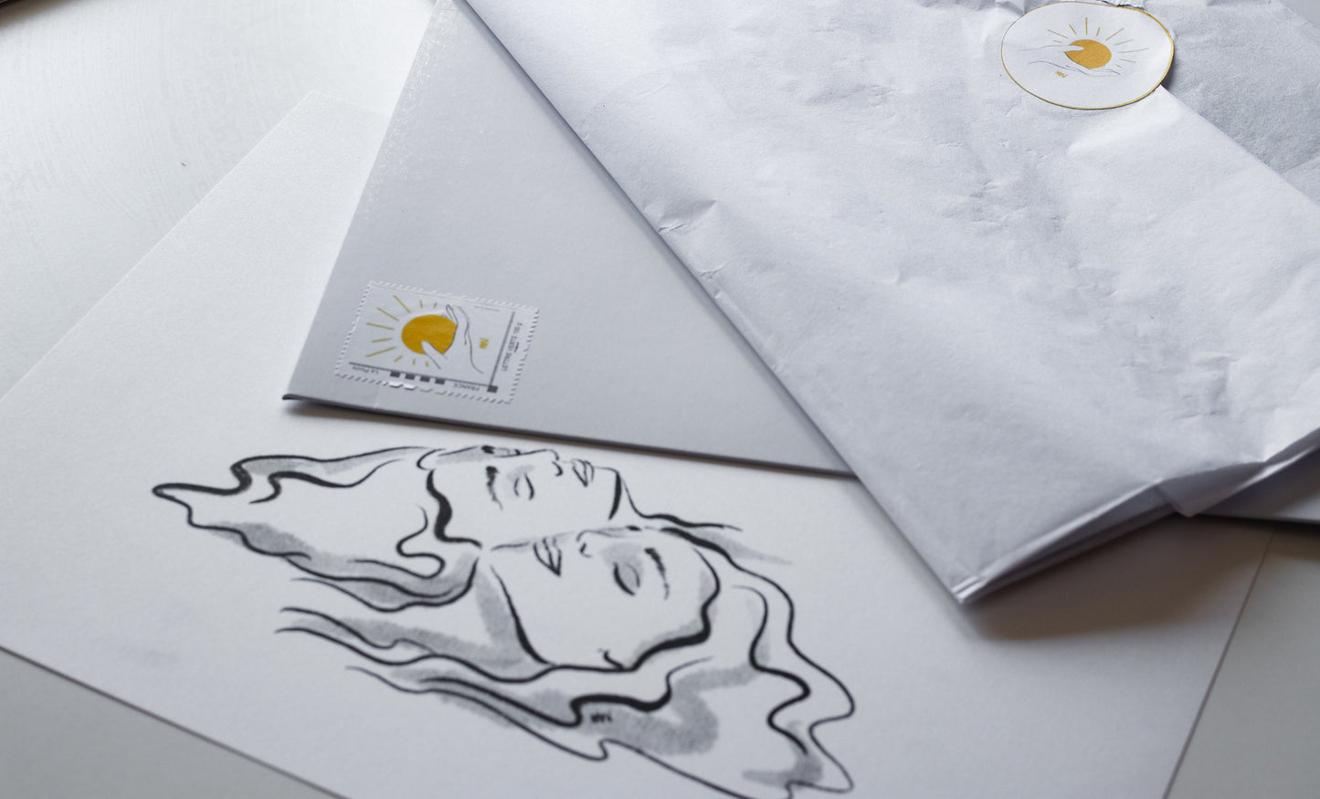 Risographie « The kiss »