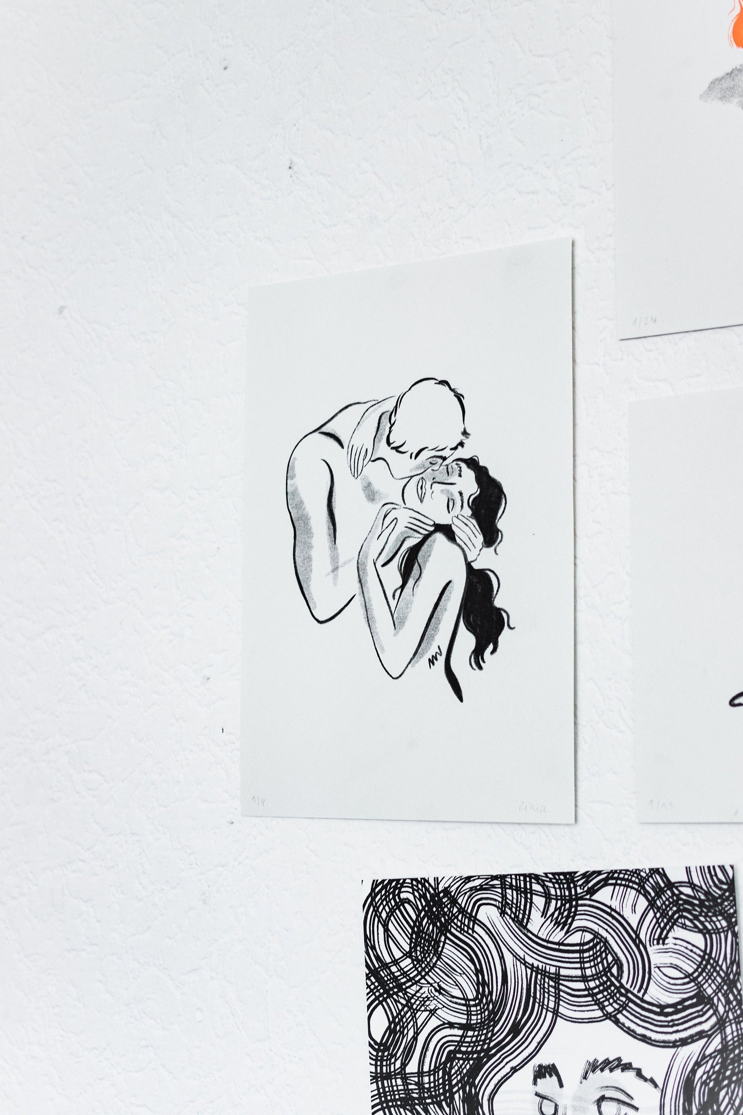 Risographie « The kiss »